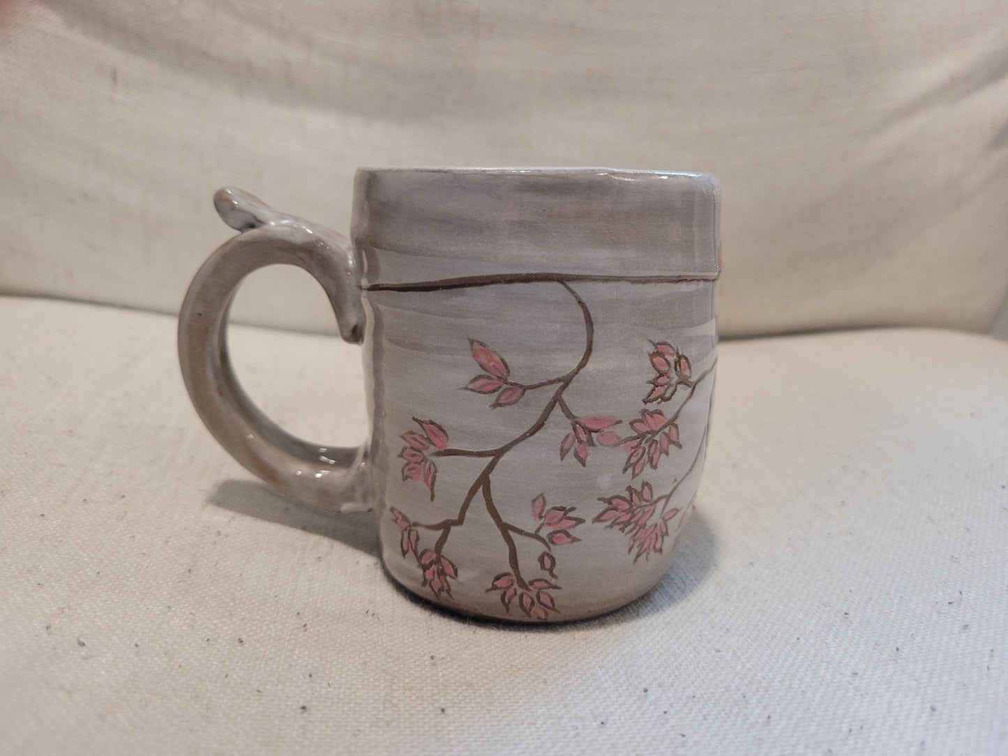 Pink Leaves Mug