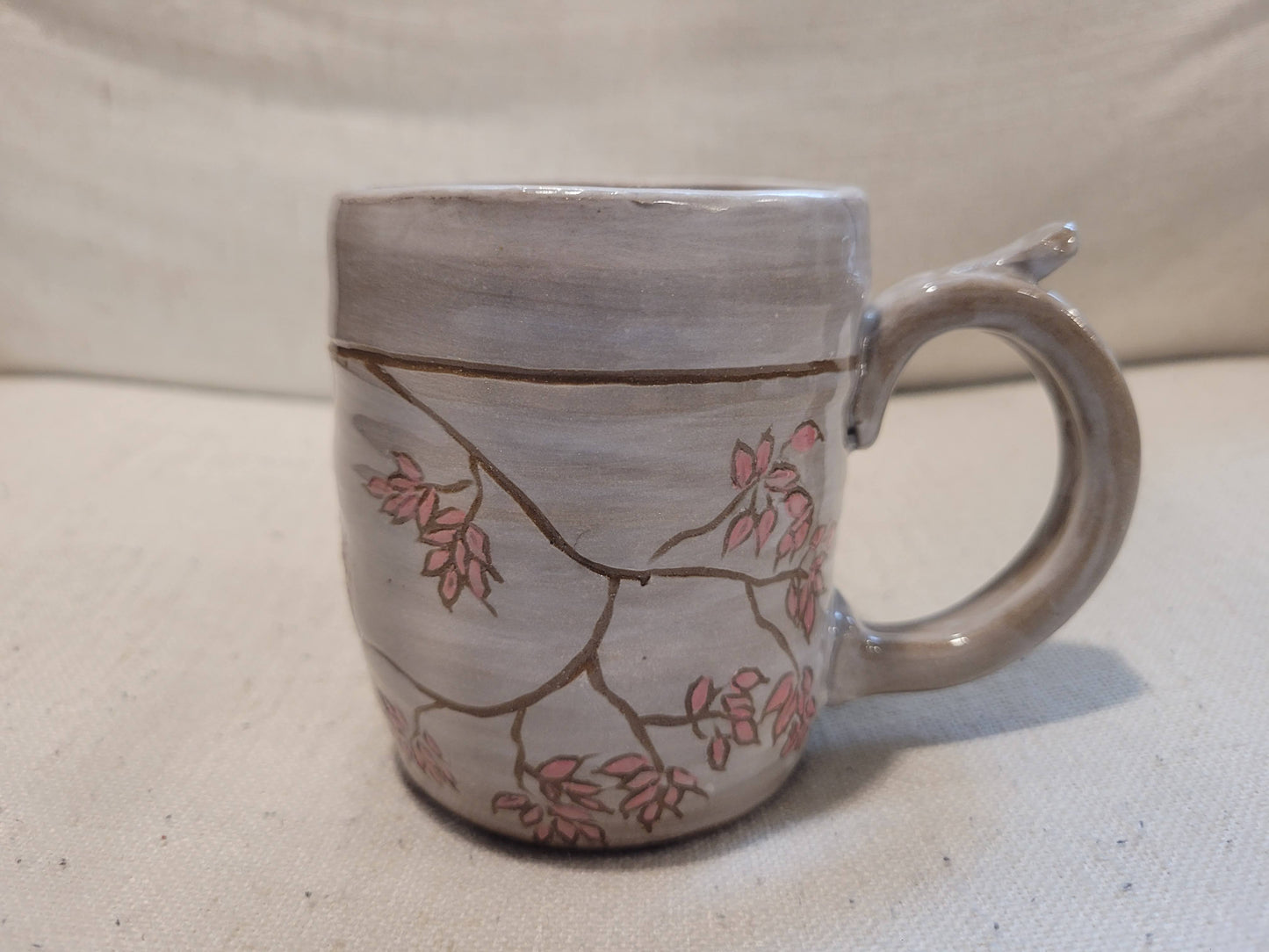 Pink Leaves Mug