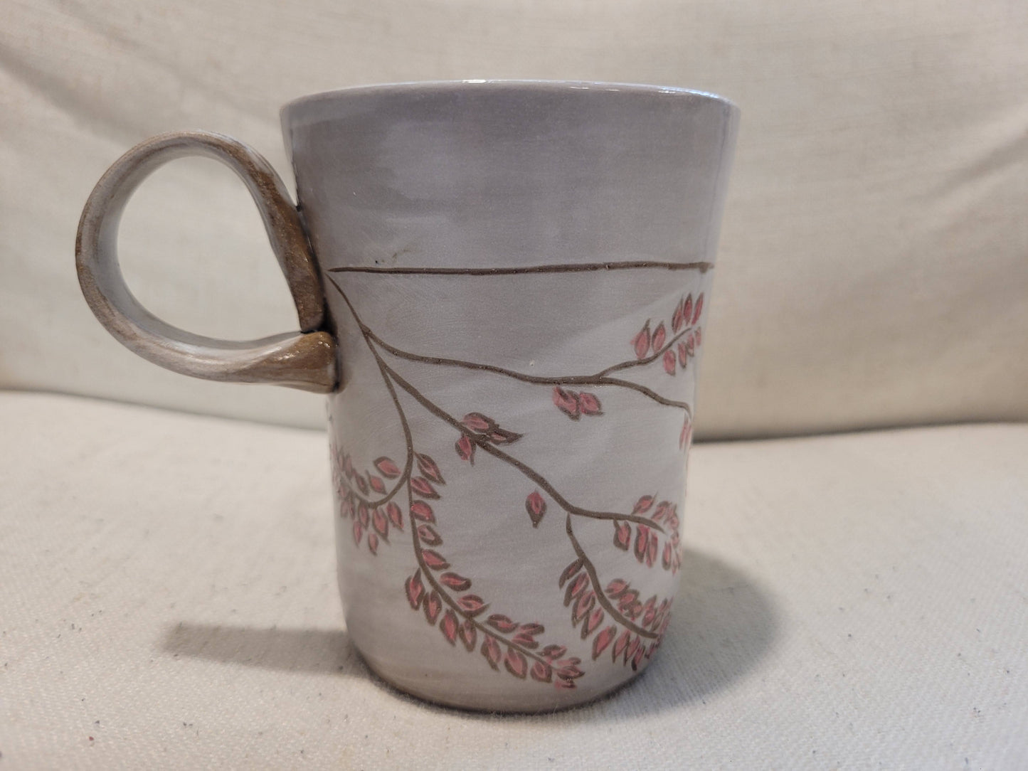 Pink Leaves Mug 4