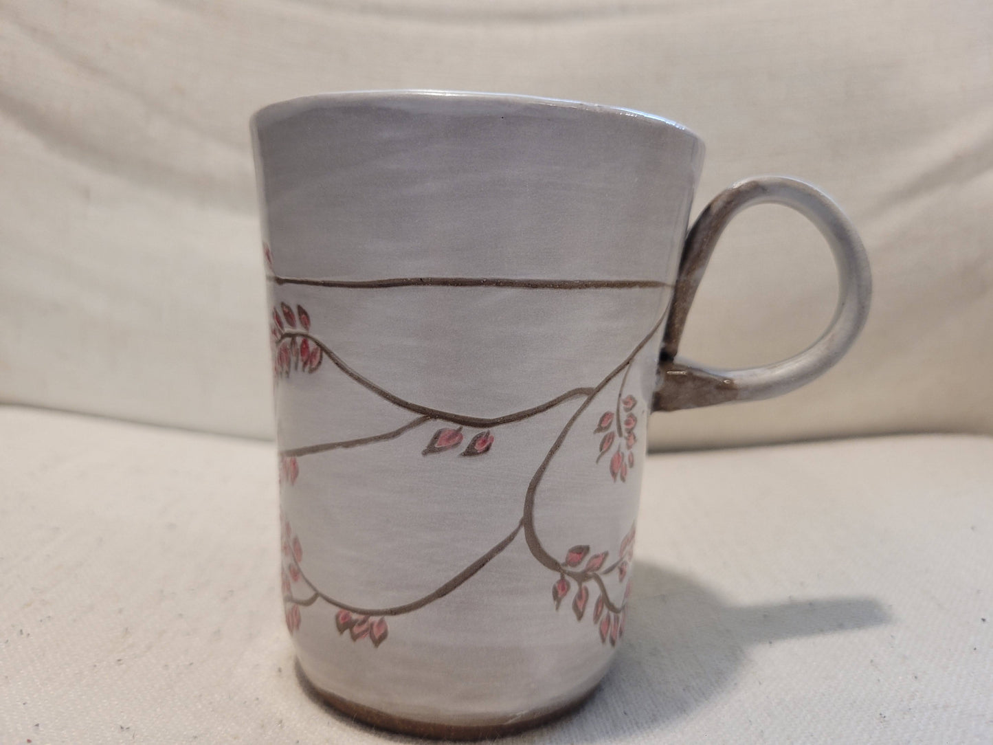 Pink Leaves Mug 4