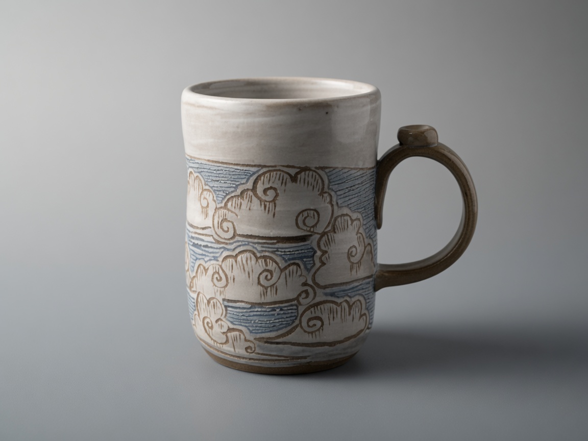 Cloud Drift handmade pottery mug by Slow Phase Clay, view 1 of 2