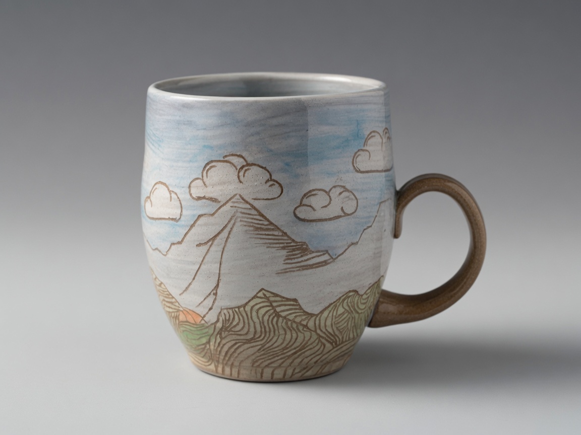 Cloud Peak handmade pottery mug by Slow Phase Clay, view 1 of 2