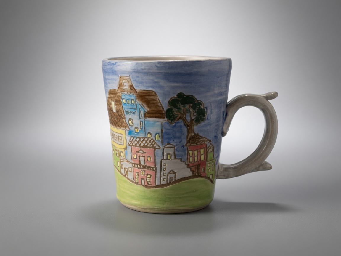 Harbor Town handmade pottery mug by Slow Phase Clay, view 1 of 2