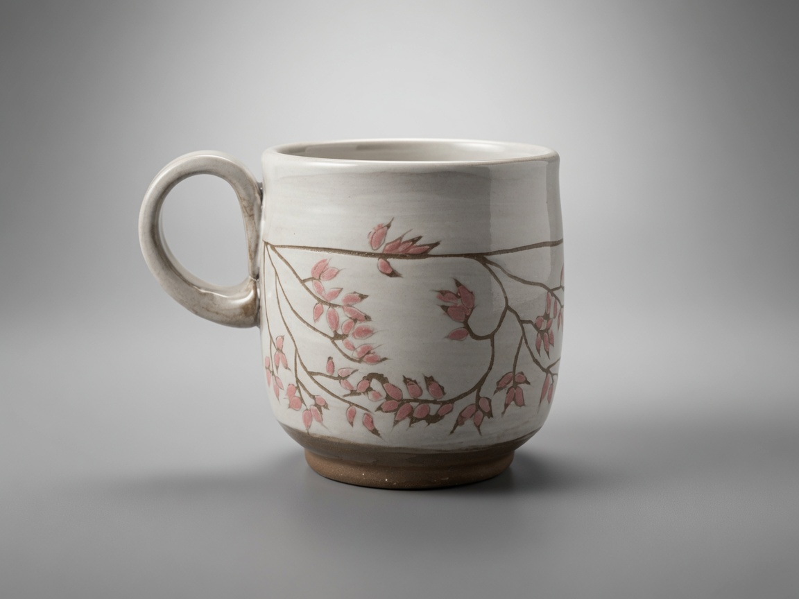 Pink Trail handmade pottery mug by Slow Phase Clay, view 1 of 2