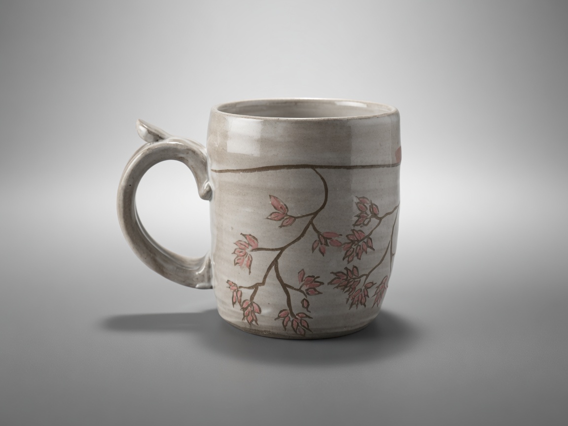 Sakura Whisper handmade pottery mug by Slow Phase Clay, view 1 of 2