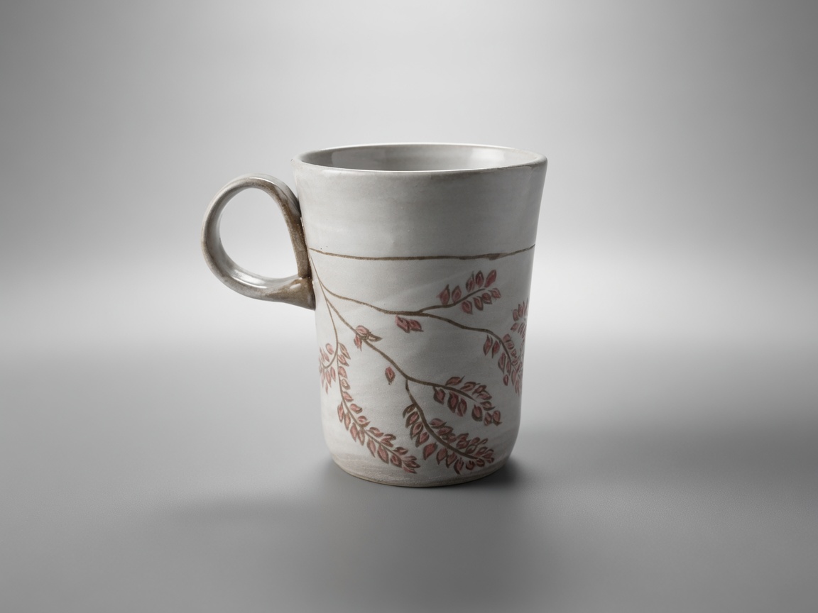 Willow Blush handmade pottery mug by Slow Phase Clay, view 1 of 2